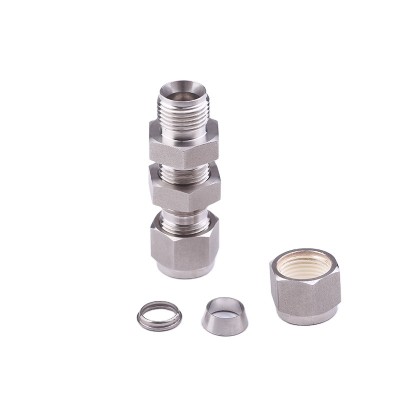 ss BulkHead 6B BSP Male Double Use For 60 Degree Seat/BSPT Male Hydraulic Pipe Fittings ss nipple copper fitting